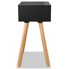 vidaXL Table de chevet 2 pcs Bois de pin massif 40 x 30 x 61 cm Noir