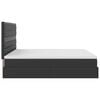 VidaXL Cadre de lit ottoman avec matelas noir 200x200 cm similicuir