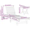 vidaXL Transat Marron Bois d'Acacia Massif