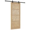 vidaXL Porte coulissante Naturel et noir 86 x 211 cm