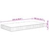vidaXL Matelas &agrave; ressorts ensach&eacute;s moyen 100x220 cm
