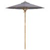 vidaXL Parasol de jardin Gris fonc&eacute; &Oslash; 270 x 260 cm Bambou