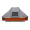 vidaXL Tente Tipi familiale Gris et orange 466 x 310 x 240 cm