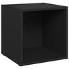 vidaXL Ensemble de meubles TV 4 pcs Noir Bois d'ing&eacute;nierie