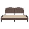 vidaXL Cadre de lit Viana sans matelas marron 160x200 cm similicuir