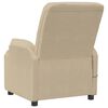 vidaXL Fauteuil inclinable Cr&egrave;me Similicuir daim