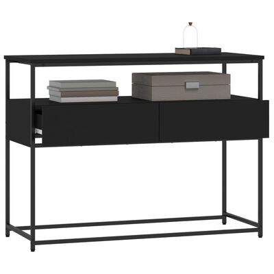 vidaXL Table console noir 100x40x75 cm bois d'ingénierie