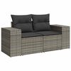 vidaXL Salon de jardin avec coussins 6 pcs gris r&eacute;sine tress&eacute;e acacia