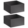 vidaXL Cache-pot de jardin 2 pc Noir 80 x 80 x 40 cm