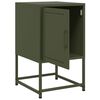 vidaXL Tables de chevet 2 pcs vert olive 36x39x60,5 cm acier