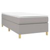 vidaXL Sommier à lattes de lit avec matelas Gris clair 80x200 cm Tissu