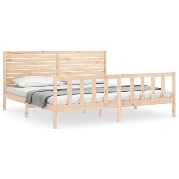 vidaXL Cadre de lit sans matelas 200x200 cm bois massif de pin