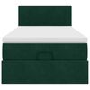 vidaXL Cadre de lit ottoman avec matelas vert fonc&eacute; 100x200 cm velours