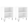 vidaXL Tables de chevet 2 pcs blanc 40x30x50 cm bois d'ing&eacute;nierie