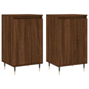 vidaXL Buffets 2 pcs ch&ecirc;ne marron 40x35x70 cm bois d'ing&eacute;nierie
