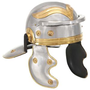 vidaXL Casque de soldat romain antique pour GN Argenté Acier