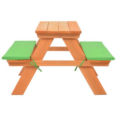 vidaXL Table de pique-nique pour enfants avec bancs 89x79x50 cm Sapin