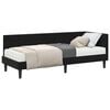 vidaXL Cadre de lit d'angle avec matelas 2 pcs Noir Velours
