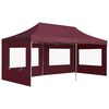 vidaXL Tente de r&eacute;ception pliable avec parois Aluminium 6x3 m Bordeaux