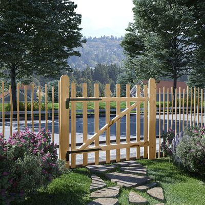 vidaXL Portillon simple de clôture Bois de noisetier 100x90 cm