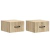 vidaXL Cabinet de chevet mural 2 pcs Ch&ecirc;ne Sonoma 34,5 x 33 x 20 cm