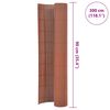vidaXL Clôture de jardin Double face PVC 90 x 300 cm Marron