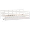 vidaXL Lit de jour et tiroirs sans matelas blanc 80x200 cm bois massif