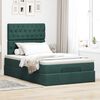 vidaXL Cadre de lit ottoman avec matelas vert fonc&eacute; 120x190 cm velours