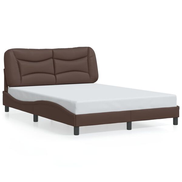 vidaXL Cadre de lit sans matelas Hvar marron 140x190 cm similicuir
