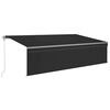 vidaXL Auvent r&eacute;tractable automatique avec store 5x3 m Anthracite