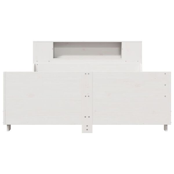 vidaXL Cadre de lit sans matelas blanc 150x200 cm bois de pin massif