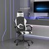 vidaXL Chaise de jeu Noir et blanc Similicuir