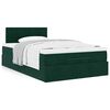 vidaXL Lit ottoman avec matelas vert fonc&eacute; 120x190 cm velours
