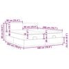 VidaXL Cadre de lit ottoman avec matelas cr&egrave;me 180x200 cm tissu