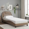 vidaXL Cadre de lit Viana sans matelas cappuccino 80x200 cm similicuir