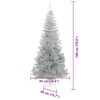 vidaXL Sapin de No&euml;l avec 300 LED avec support Argent 180 cm PET