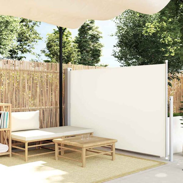 vidaXL Auvent latéral rétractable de patio 140x500 cm Crème