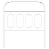 vidaXL T&ecirc;te de lit de remplacement m&eacute;tal blanc 80 cm