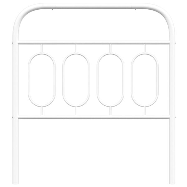 vidaXL T&ecirc;te de lit de remplacement m&eacute;tal blanc 80 cm