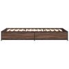 vidaXL Cadre de lit sans matelas ch&ecirc;ne marron 100x200 cm