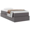 vidaXL Lit avec rangement et matelas Gris 90 x 190 cm Simili cuir