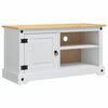 vidaXL Meuble TV CORONA 100 x 40 x 52 cm Blanc Pin massif