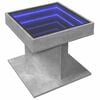 vidaXL Table basse avec LED gris béton 50x50x45 cm bois d'ingénierie