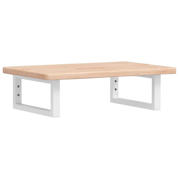 vidaXL &Eacute;tag&egrave;re de vasque murale acier et bois de ch&ecirc;ne massif