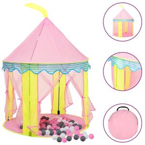 vidaXL Tente de jeu pour enfants avec 250 balles Rose 100x100x127 cm