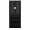 vidaXL Haut Armoire Ch&ecirc;ne noir 69,5 x 34 x 180 cm