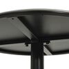 vidaXL Table de jardin ronde noir &Oslash;60x105 cm acier