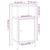 vidaXL Table de chevet chêne sonoma 41x31x80 cm bois d'ingénierie