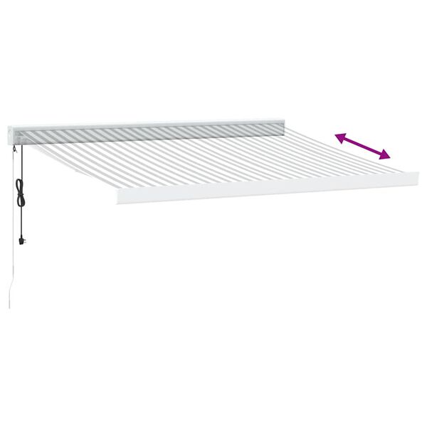 vidaXL Auvent r&eacute;tractable anthracite et blanc 3,5x2,5m tissu/aluminium