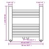 vidaXL Radiateur s&egrave;che-serviettes vertical de salle de bain 480x480 mm